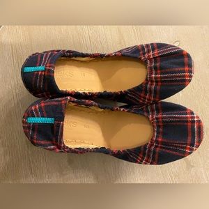 Brand new size 10 pair of tieks in heritage plaid